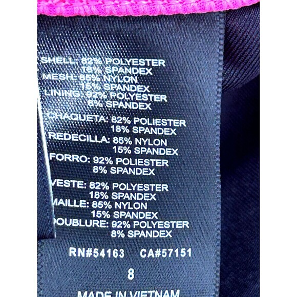 New DKNY One Piece Womens Sz 8 Hot Pink Swimsuit Beach Vacation Resort Rusching - Picture 9 of 10